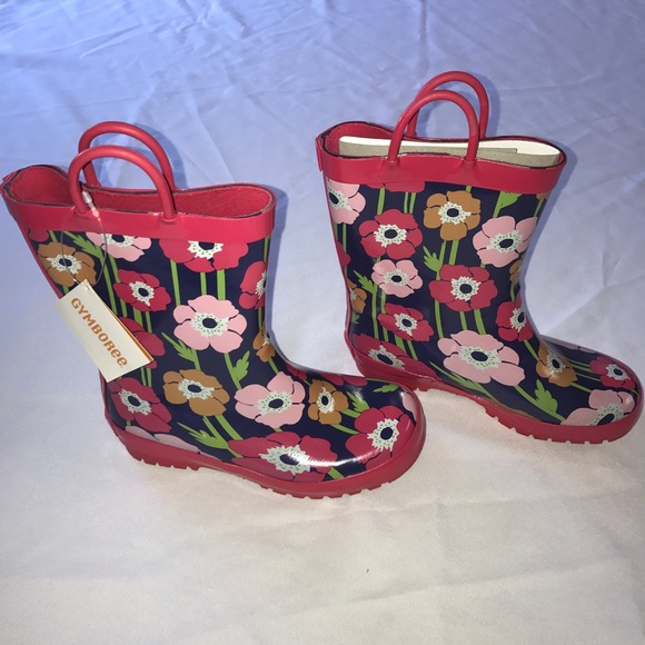 Gymboree Other - Gymboree BLOOMING NAUTICAL Navy Blue Rain Boots 13